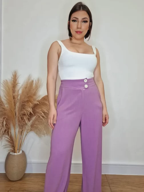 Calça Pantalona Dani com Linho - Image 3
